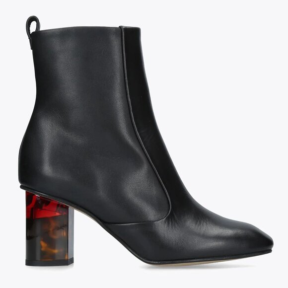 Kurt Geiger London Stride 70 Bootie Smooth Leather Black size 38 US 7.5 Heels - Picture 2 of 16